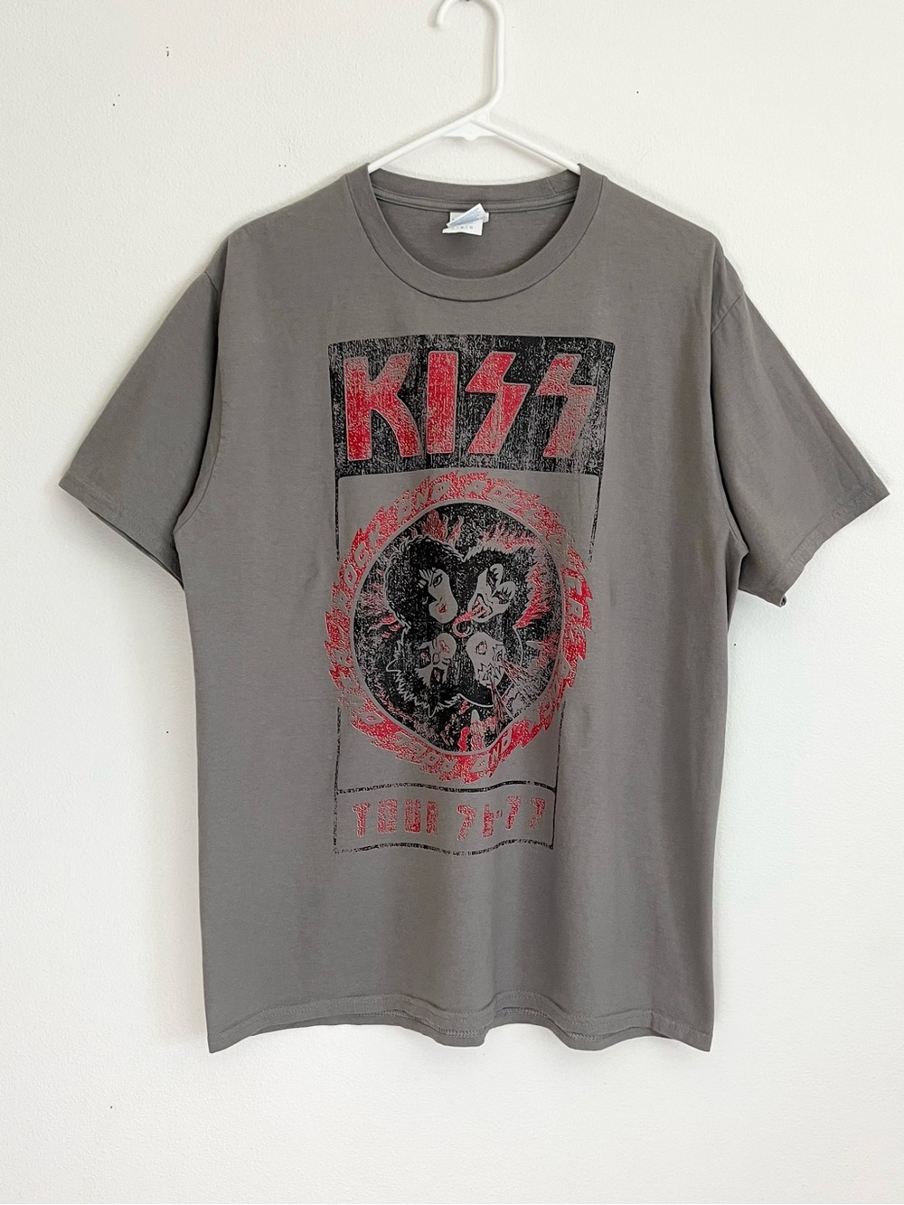 KISS Rock N Roll Over 76-77 Tour Band T-Shirt Heavy Metal Retro Graphic Tee L
